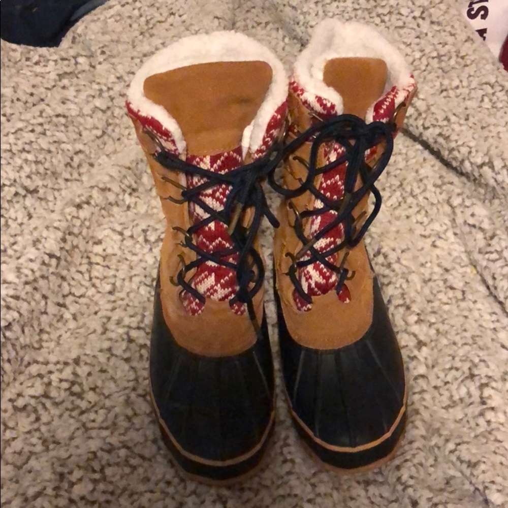Fur snow boots